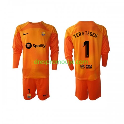 FC Barcelona Ter Stegen 1 Dres Golmanski Dječji Treći 2022/2023 Dugim Rukavima FC Barcelona Ter Stegen 1 Dres Golmanski Dječji Treći 2022/2023 Dugim Rukavima